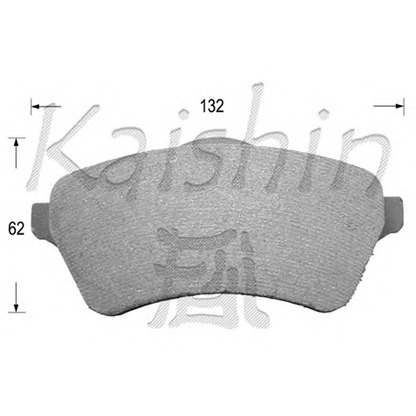 Photo Brake Pad Set, disc brake KAISHIN D10050