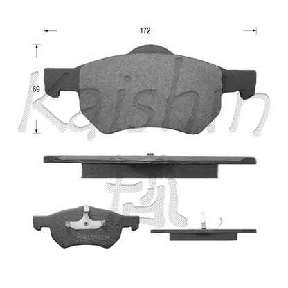 Photo Brake Pad Set, disc brake KAISHIN D10056