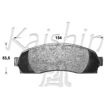 Фото Комплект тормозных колодок, дисковый тормоз KAISHIN D10077
