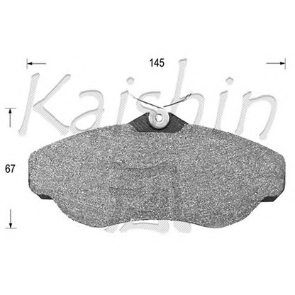 Zdjęcie Zestaw klocków hamulcowych, hamulce tarczowe KAISHIN D10101