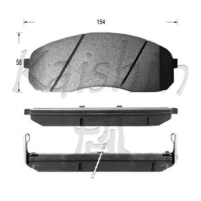 Photo Kit de plaquettes de frein, frein à disque KAISHIN D10115