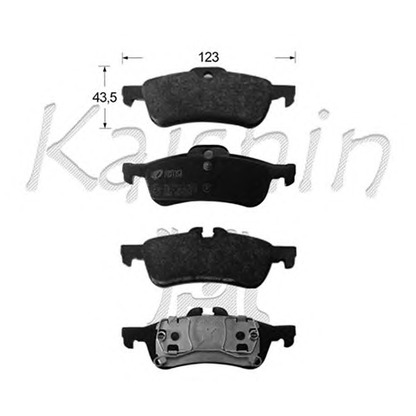 Photo Brake Pad Set, disc brake KAISHIN D10150