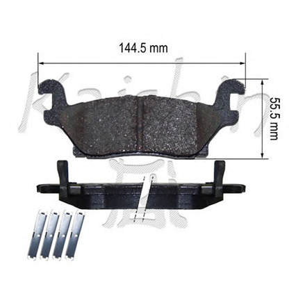 Photo Brake Pad Set, disc brake KAISHIN D10153