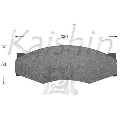 Фото Комплект тормозных колодок, дисковый тормоз KAISHIN D1025