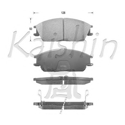Фото Комплект тормозных колодок, дисковый тормоз KAISHIN D11091