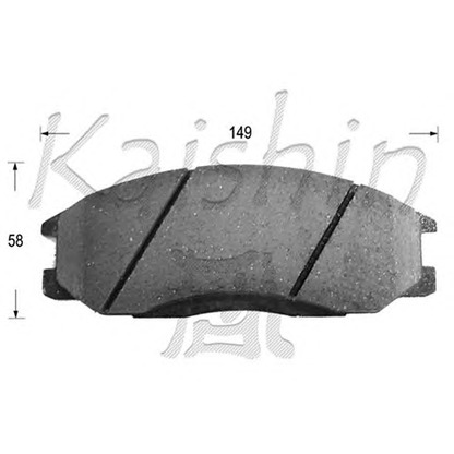 Фото Комплект тормозных колодок, дисковый тормоз KAISHIN D11103