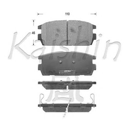 Zdjęcie Zestaw klocków hamulcowych, hamulce tarczowe KAISHIN D11139