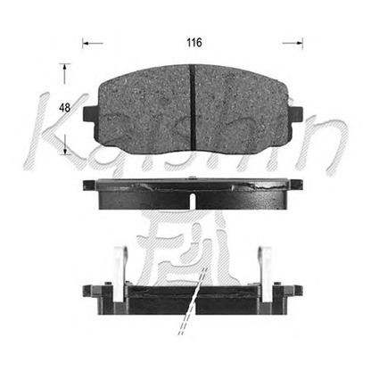Photo Brake Pad Set, disc brake KAISHIN FK11154