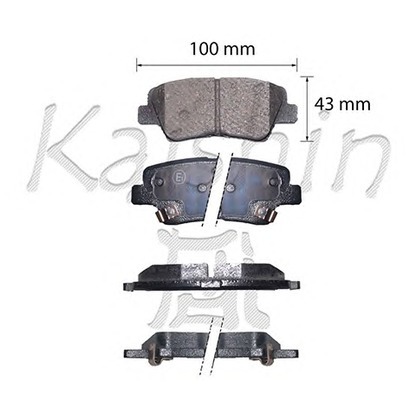 Photo Brake Pad Set, disc brake KAISHIN D11297