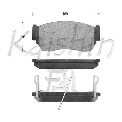 Photo Brake Pad Set, disc brake KAISHIN D1158