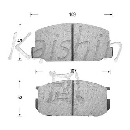 Фото Комплект тормозных колодок, дисковый тормоз KAISHIN D2021