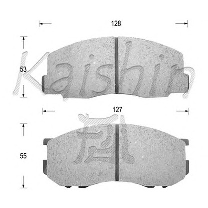 Photo Kit de plaquettes de frein, frein à disque KAISHIN D2026
