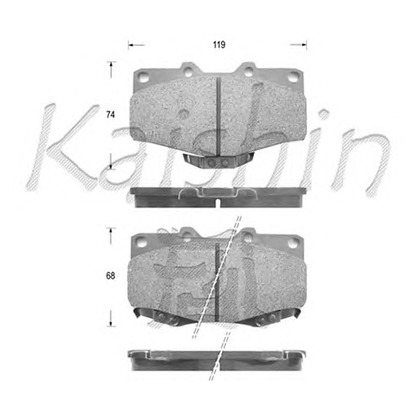 Photo Kit de plaquettes de frein, frein à disque KAISHIN FK2082