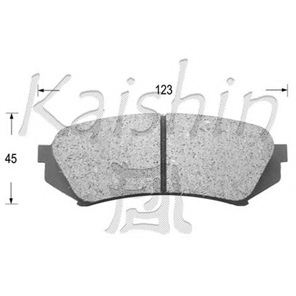 Фото Комплект тормозных колодок, дисковый тормоз KAISHIN D2179