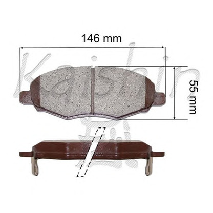 Photo Brake Pad Set, disc brake KAISHIN D2260