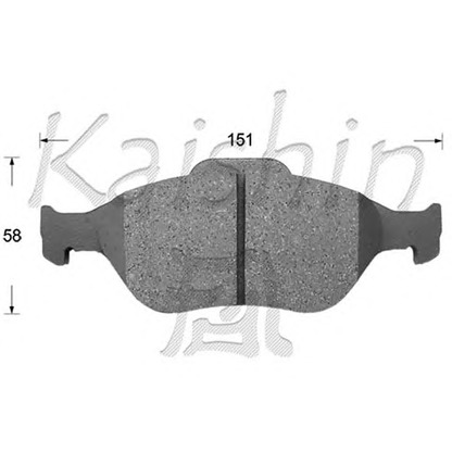 Фото Комплект тормозных колодок, дисковый тормоз KAISHIN FK2271
