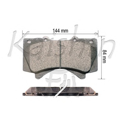 Photo Kit de plaquettes de frein, frein à disque KAISHIN D2278