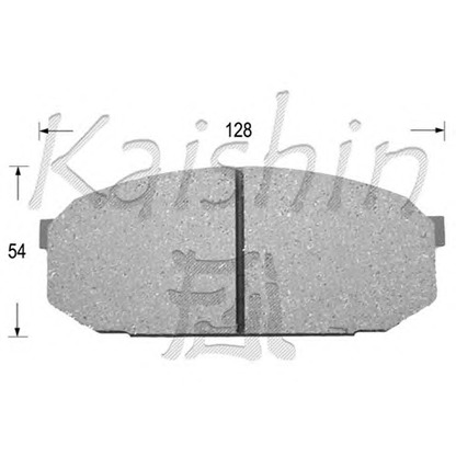 Photo Kit de plaquettes de frein, frein à disque KAISHIN D3082