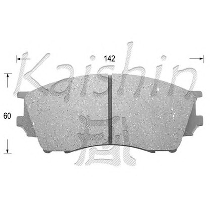 Photo Kit de plaquettes de frein, frein à disque KAISHIN D3098