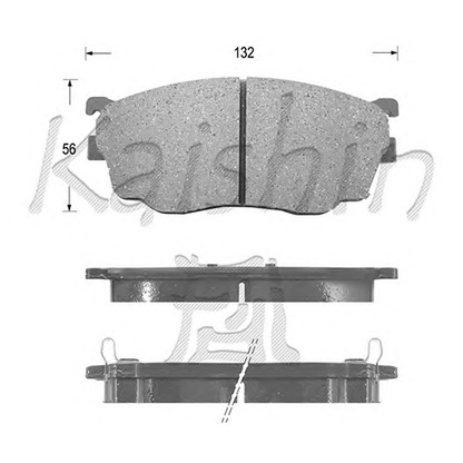Фото Комплект тормозных колодок, дисковый тормоз KAISHIN FK3101