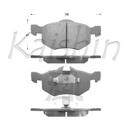 Photo Kit de plaquettes de frein, frein à disque KAISHIN D3114