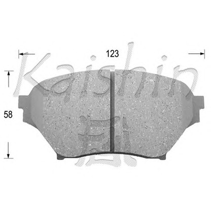 Photo Kit de plaquettes de frein, frein à disque KAISHIN D3116