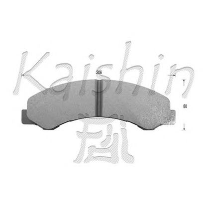 Фото Комплект тормозных колодок, дисковый тормоз KAISHIN FK4053