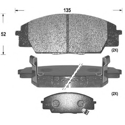 Photo Brake Pad Set, disc brake KAISHIN D5119