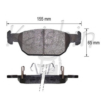 Photo Brake Pad Set, disc brake KAISHIN D5165