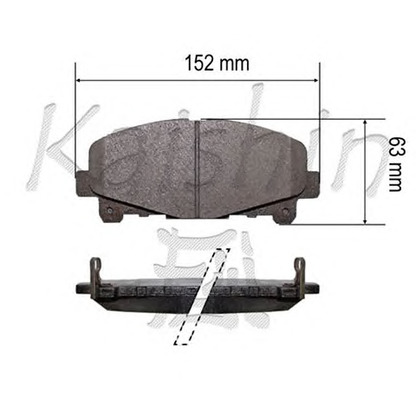 Photo Brake Pad Set, disc brake KAISHIN D5171