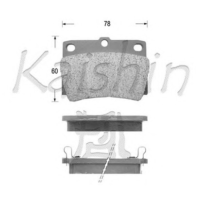 Photo Kit de plaquettes de frein, frein à disque KAISHIN FK6086