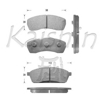 Фото Комплект тормозных колодок, дисковый тормоз KAISHIN FK7031