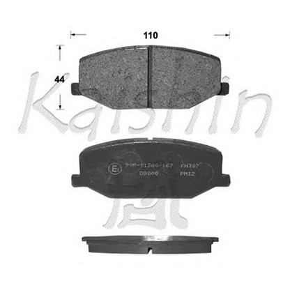 Photo Brake Pad Set, disc brake KAISHIN D9000