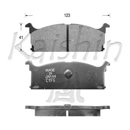 Фото Комплект тормозных колодок, дисковый тормоз KAISHIN D9001