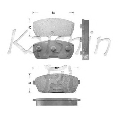 Photo Brake Pad Set, disc brake KAISHIN D9017