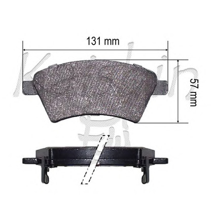 Photo Brake Pad Set, disc brake KAISHIN FK10140