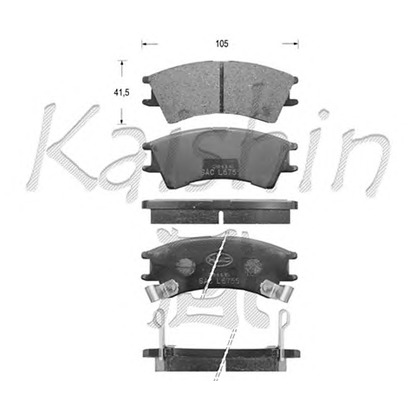 Zdjęcie Zestaw klocków hamulcowych, hamulce tarczowe KAISHIN FK11109