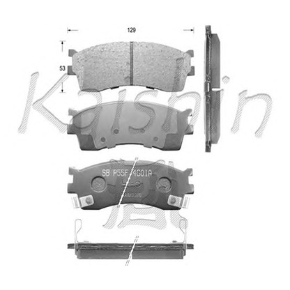Photo Kit de plaquettes de frein, frein à disque KAISHIN FK11126