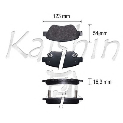 Фото Комплект тормозных колодок, дисковый тормоз KAISHIN FK11227