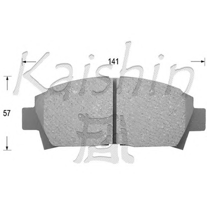 Zdjęcie Zestaw klocków hamulcowych, hamulce tarczowe KAISHIN FK2108
