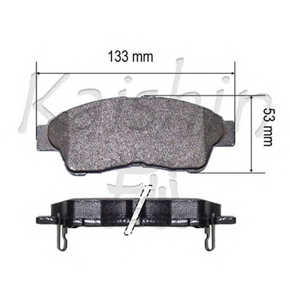 Photo Brake Pad Set, disc brake KAISHIN FK2118