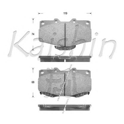 Photo Kit de plaquettes de frein, frein à disque KAISHIN FK2160