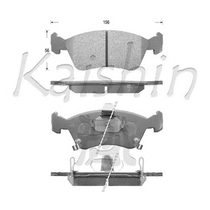 Photo Kit de plaquettes de frein, frein à disque KAISHIN FK2170