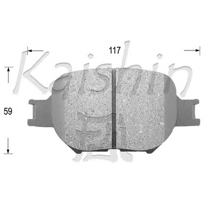 Photo Brake Pad Set, disc brake KAISHIN FK2180