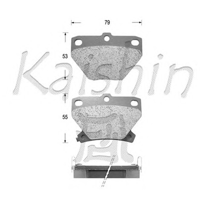 Photo Brake Pad Set, disc brake KAISHIN FK2204