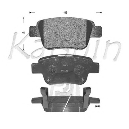 Фото Комплект тормозных колодок, дисковый тормоз KAISHIN FK2239