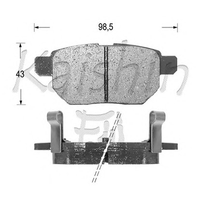 Photo Brake Pad Set, disc brake KAISHIN FK2254