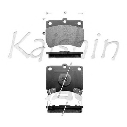 Zdjęcie Zestaw klocków hamulcowych, hamulce tarczowe KAISHIN FK3050