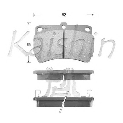 Фото Комплект тормозных колодок, дисковый тормоз KAISHIN FK3062