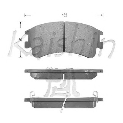 Фото Комплект тормозных колодок, дисковый тормоз KAISHIN FK3125